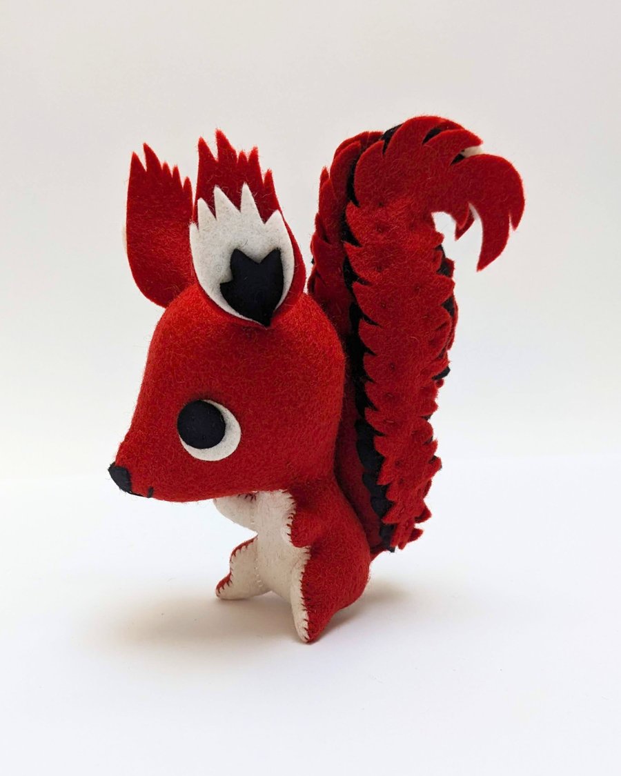 Red Squirrel, felt ornament