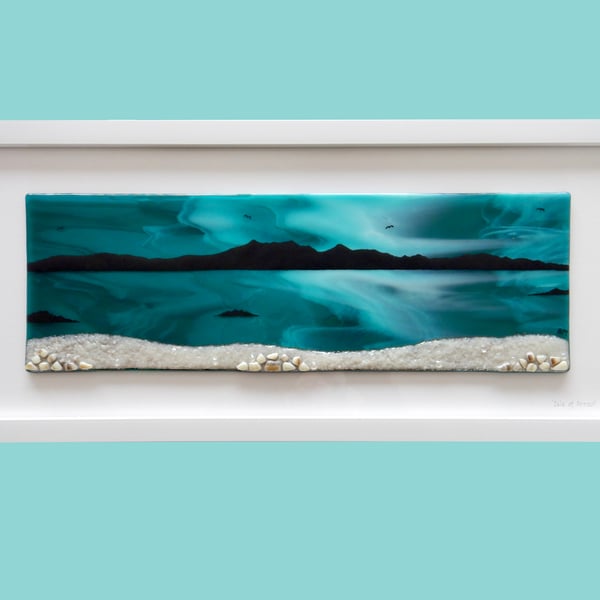 Handmade Fused Glass 'Isle of Arran' Picture