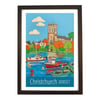 Christchurch Dorset travel poster print by Susie West