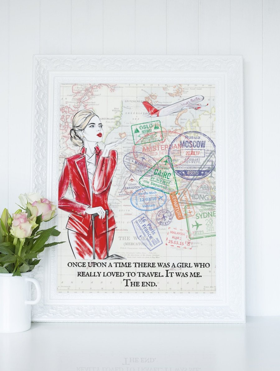 Virgin Atlantic Passport Stamp Print