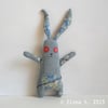 hand embroidered zombie easter rabbit