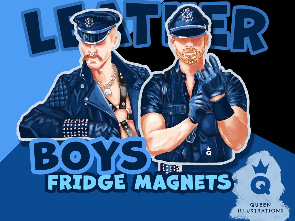 LEATHER BOYS Fridge Magnets