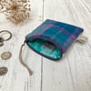Harris Tweed and Scottish Linen Coin Purse, Credit Card Purse