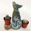 Pottery Fox hanging decoration Ceramic Fox Moon gazing fox