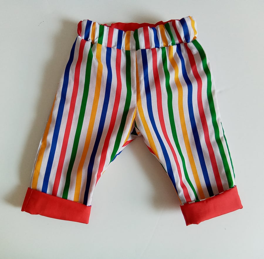 Trousers, 3-6 months, striped Trousers, Summer trousers, summer clothes
