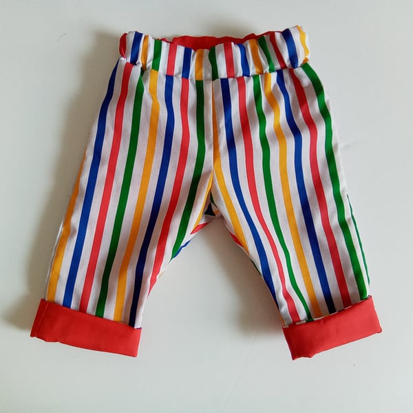 Trousers, 3-6 months, striped Trousers, Summer trousers, summer clothes