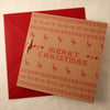 Christmas Stitches,Cross Stitch Design Printed Cards 5pk, Hand Finished Cards