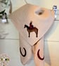 Bandana Scarf Neckerchief Hair Wrap Tie Cowgirl The Lucky Horse Shoes Equestrian - Image 4
