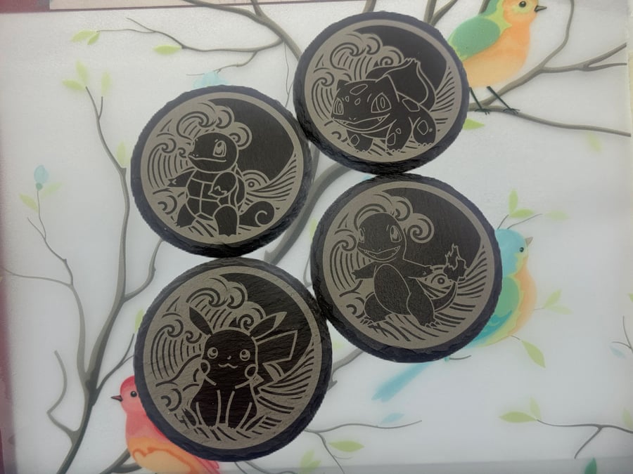 Pokemon Japanese Wave Style Coaster Set