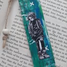 Teenage girl wooden bookmark 