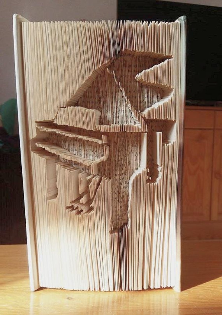 Grand Piano CUT & FOLD Book Folding Pattern - EMAILED PDF PATTERN