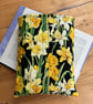 Daffodil Print Quilted Fabric Book Sleeve - Hardback Size 