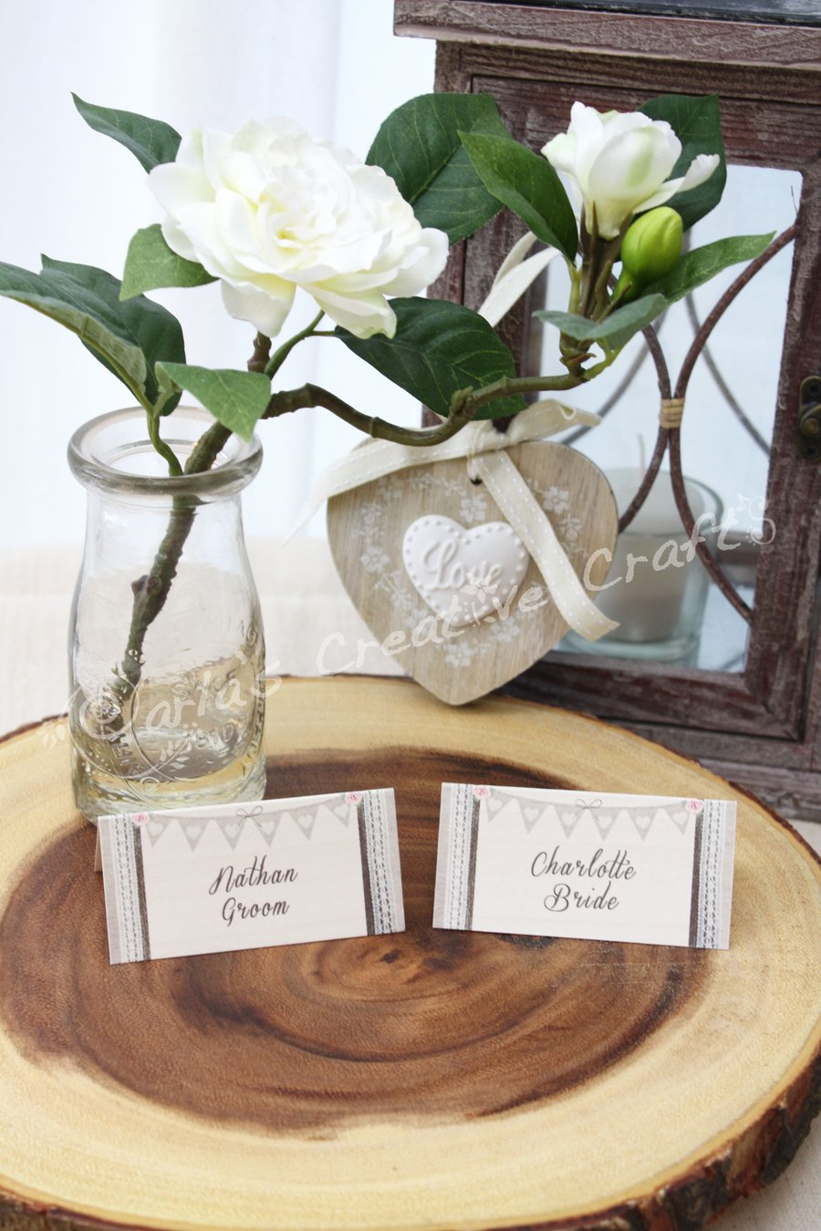 Place Cards - Personalised Shabby Chic 