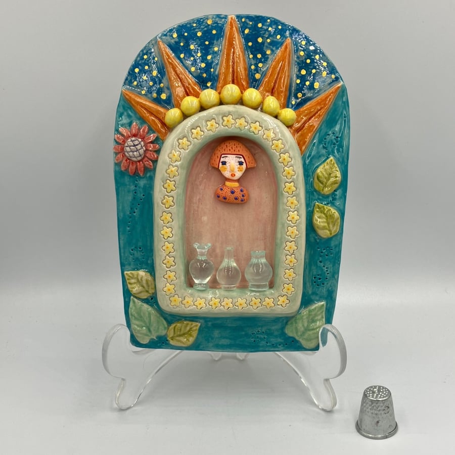 Ceramic wall shrine