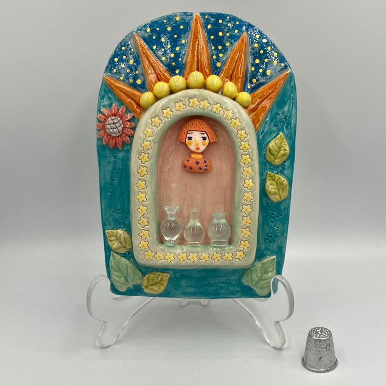 Ceramic wall shrine