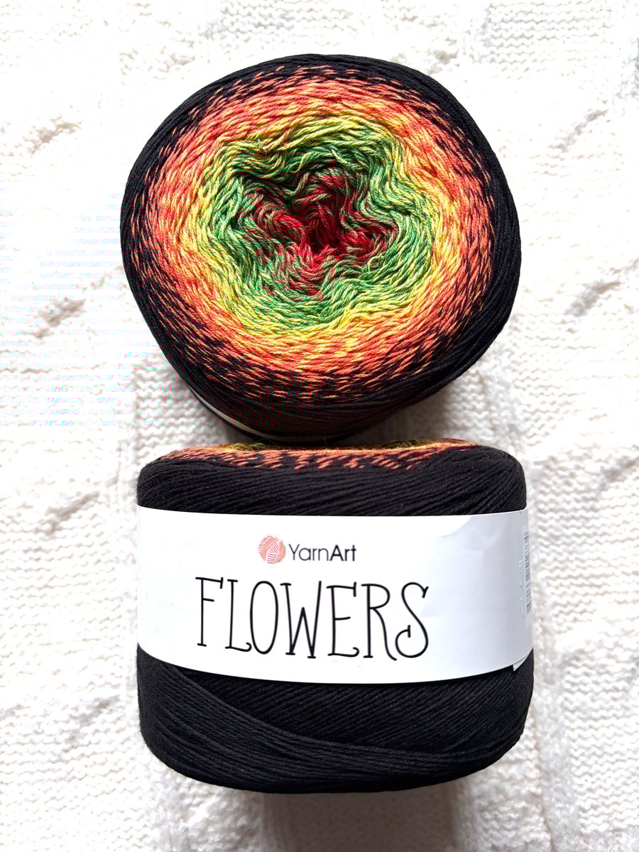 1 cake x 250g YarnArt Flowers Yarn Cake - Colour 267 : Cotton Blend