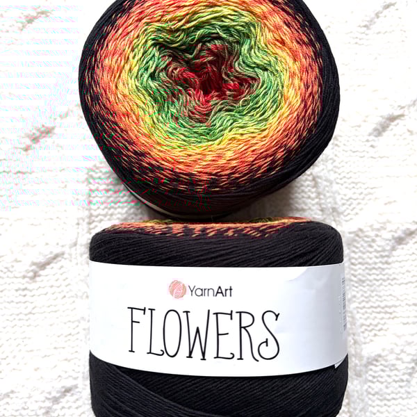 1 cake x 250g YarnArt Flowers Yarn Cake - Colour 267 : Cotton Blend