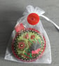 Hand Embroidered Garden Hedgehog Keyring or Bag Charm  - Image 5