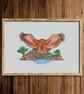 Golden Eagle aka The Gold Squarken, Scotland's Big 5, A4 art print - Image 5