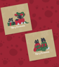 5 Pack Gold Cat Christmas Cards – Pickle and Nancy Festive Set of 5 Designs - Image 2