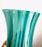 Handmade Ice Blue Fused Glass Bud Vase – Contemporary Artisan Glassware - Image 5