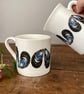 Mussel shell design jug - half pint, bone china, coastal home kitchenware - Image 2