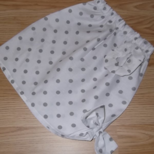 Handmade White Skirt & Hair Scrunchie. Fit Age 3,4,5 years. Summer co-ord set