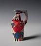 Table Manners Small Sculpture: Slab with Red Interior