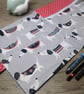 A5 dachshund dog fabric sketchbook or notebook cover with sketchbook  - Image 5