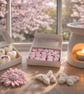 White Cherry Blossom Highly Scented Heart Wax Melts, Uk Handmade, Vegan