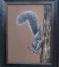 The Squirrel Oil Painting, Wildlife Art, Original Artwork Nature