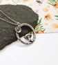 Mushroom necklace sterling silver , ref 2