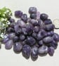 10 Purple Amethyst Crystal Polished Tumblestones, Craft, Mosaic, Grid, Chakra - Image 3