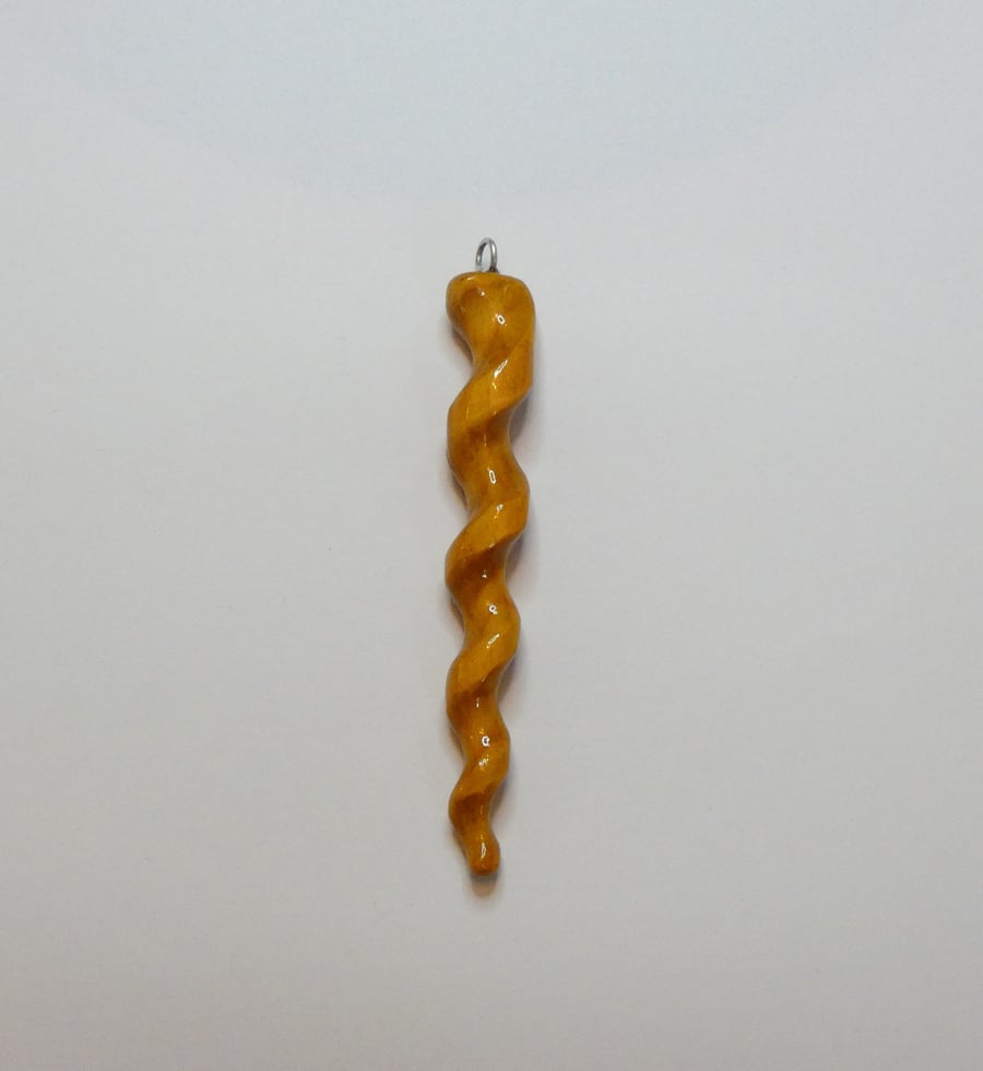 One of a kind Wooden Eco Friendly Pine Pendant Necklace  