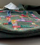 Handcrafted embroidered and appliqued unique sage green shoulder bag. - Image 3