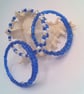 Set of 3 Stacking Memory Wire Cuff Bracelets, Stacking Bracelets, Blue Bracelets - Image 6