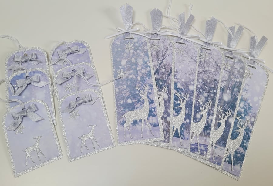 12x Luxury Christmas Gift Tags in two different sizes