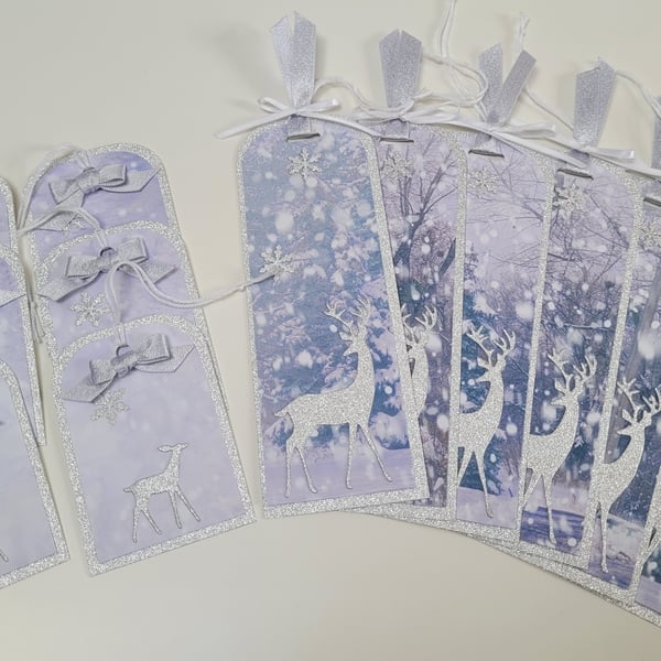 12x Luxury Christmas Gift Tags in two different sizes