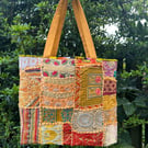 Indian fabric tote bag 