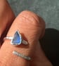 Recycled Sterling Silver Sea Glass Ring - Image 2