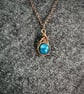 Wire Wrapped Blue Apatite Pendant - Image 2