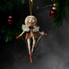 Jupiter the happy moon man- art doll hanging ornament