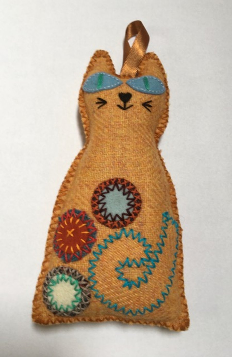 Cat shaped , Krazy Katz, dried lavender filled hanging house decoration