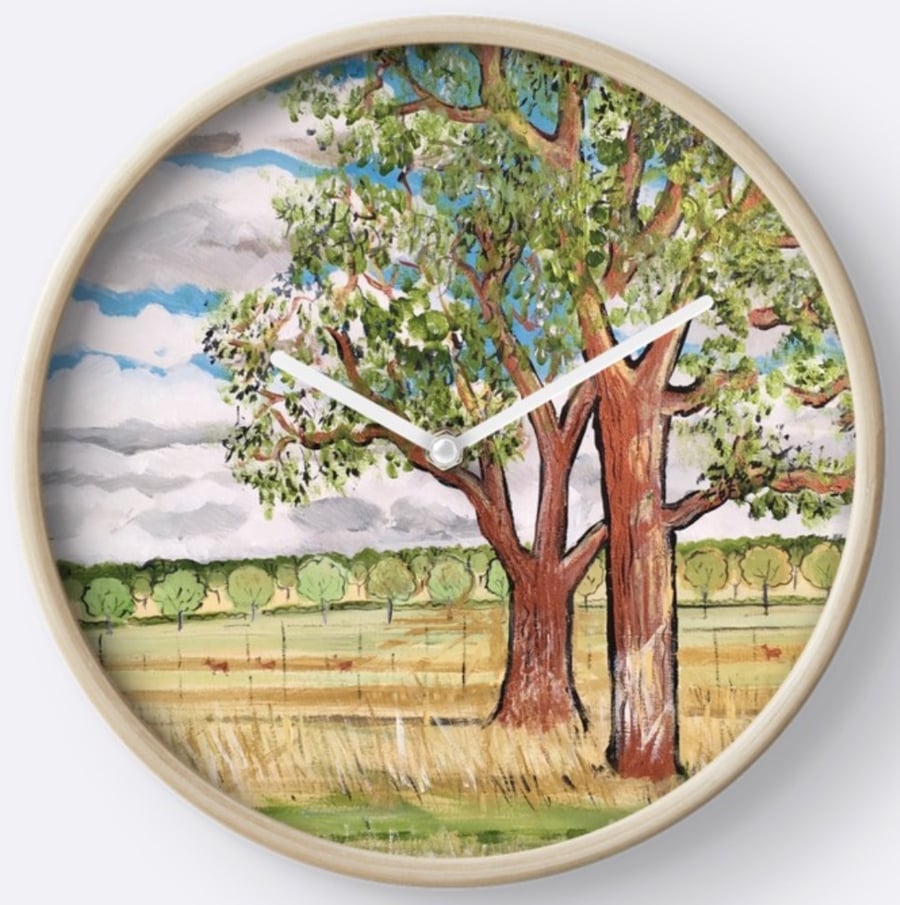 Beautiful Wall Clock Featuring The Painting ‘The Answer Is Blowing...’