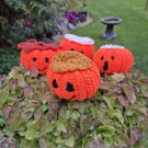 Handmade Crochet Pumpkins. 