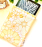 Handmade Vintage Fabric lemon Retro Floral Kindle Sleeve, E-reader pouch - Image 3