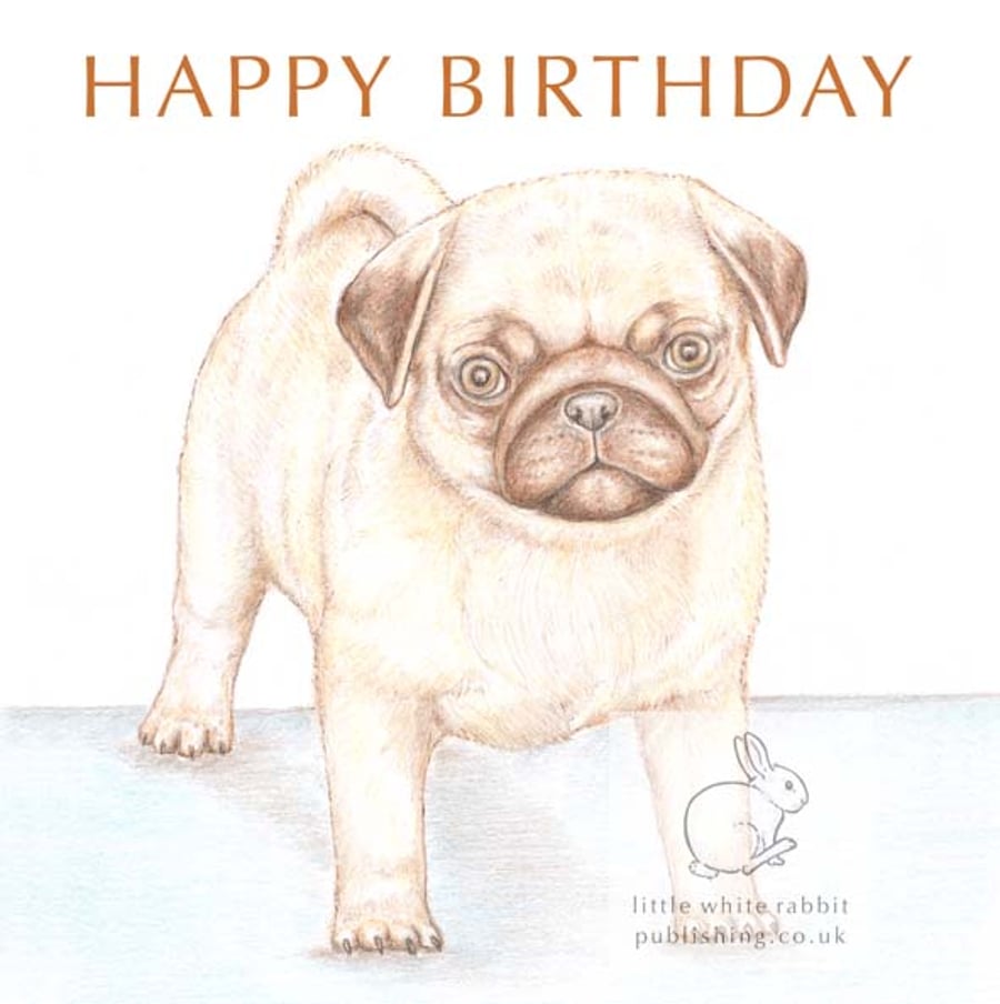 Titus the Pug - Birthday Card