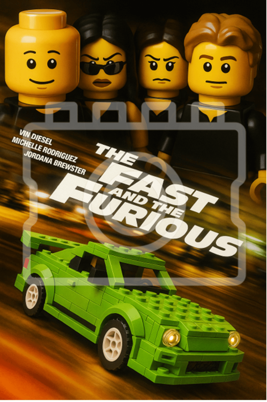 THE FAST AND THE FURIOUS - LEGO-Inspired A4 Print - Ready to Frame