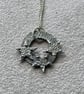 Silver circle with 3 stars, handmade in pure silver.  - Image 3