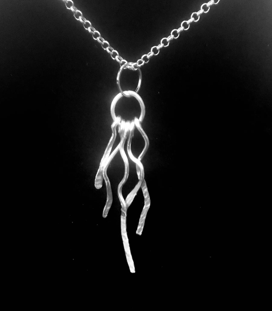 Silver Plated Designed and Handcrafted Dangle Pendant - Unisex